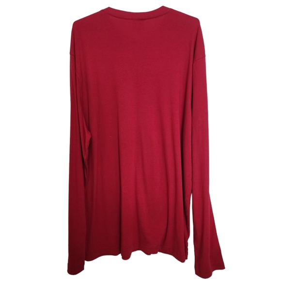 Nwt Family PJs Red Long Sleeve Henley knit Top SZ XLT - Picture 2 of 7
